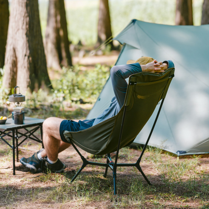 Стілець складаний ультралегкий Naturehike CNK2550JJ013 Yamami YL01, розмір L, алюміній, оливковий 