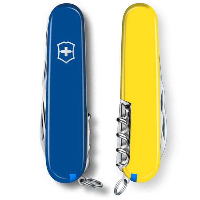 Ніж Victorinox Huntsman Ukraine 91мм/15функ/син-жовт 