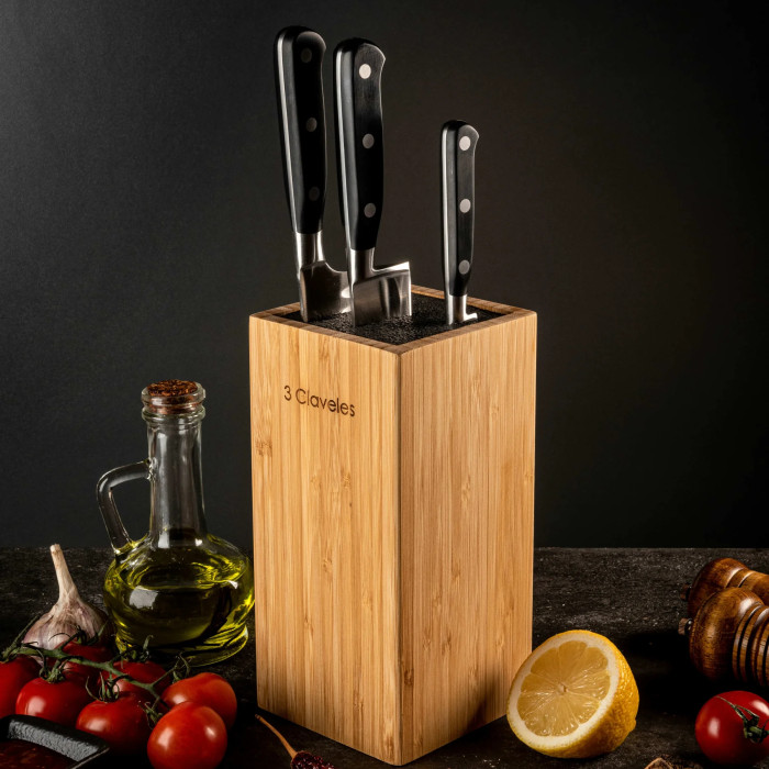 Настільний універсальний блок для ножів бамбук, 1747 3claveles, Іспанія 
