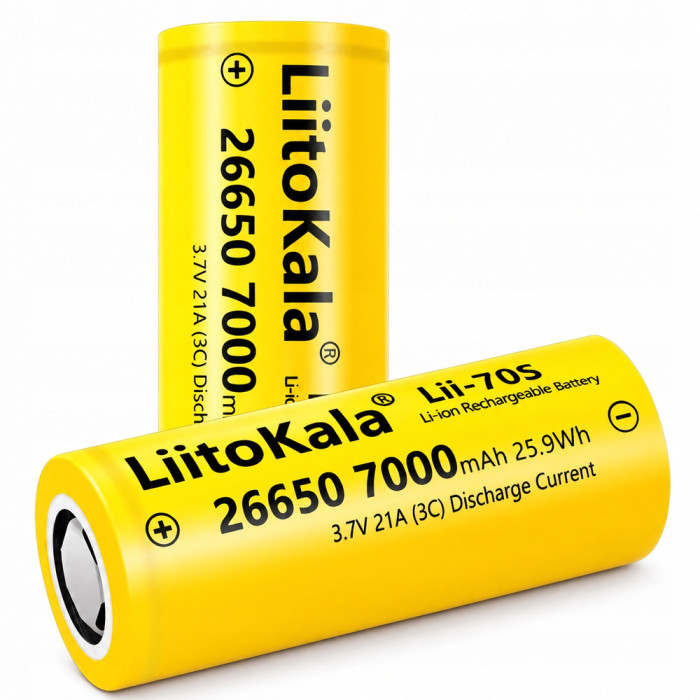 Акумулятор літій-іонний LiitoKala Lii-70S 26650 на 7000мАг 