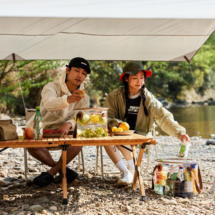 Складаний контейнер для води з ПВХ Naturehike NH20SJ040, 20л, прозорий 