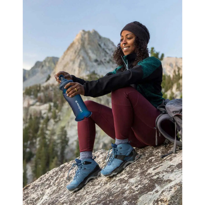 Пляшка-фільтр для води LifeStraw Peak Squeeze, 650 мл, Mountain Blue (LSW LSPSFMLMBWW) 