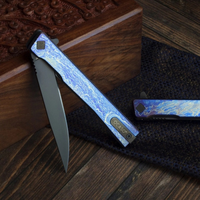 Ніж Ocaso Solstice, Anodized titanium, Black 
