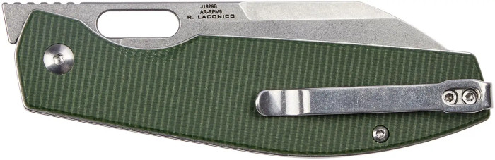 Ніж CJRB Ekko, AR-RPM9 Steel, Micarta green 