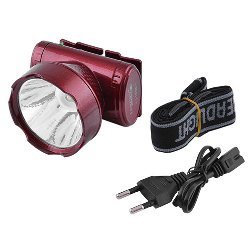Ліхтар налобний Luxury 1898, 1W, ЗУ 220V, вбудований акумулятор (Yajia) 
