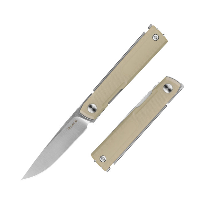 Ніж складаний кишеньковий Ruike, (7.7 см) 8Cr13MoV / G10 білий 