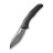 Нож складной туристический Weknife Ignio Mystery Box (8.39 см) Damasteel (Hakkapella) / 6AL4V Titanium черный