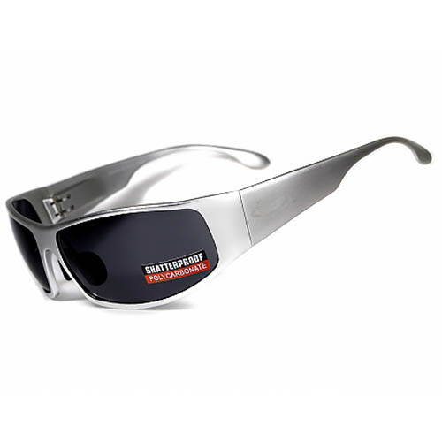 Окуляри Global Vision BAD-ASS 1 Silver (gray) чорні в металевій оправі 