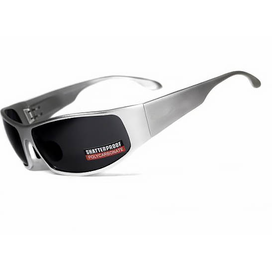 Окуляри Global Vision BAD-ASS 1 Silver (gray) чорні в металевій оправі 
