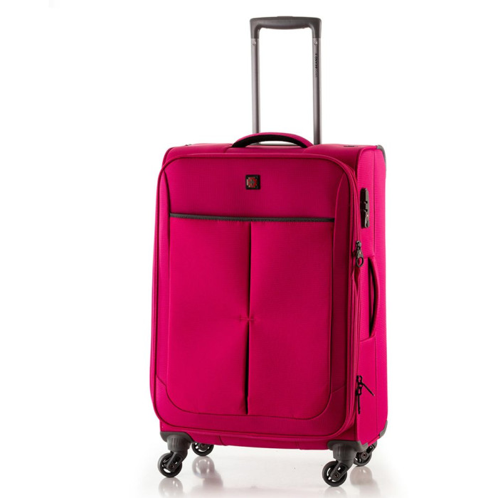 Валіза Swissbrand Silkeborg (M) Fuchsia/Light Grey (SWB_LLSIL941M) 