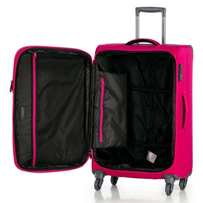 Валіза Swissbrand Silkeborg (M) Fuchsia/Light Grey (SWB_LLSIL941M) 