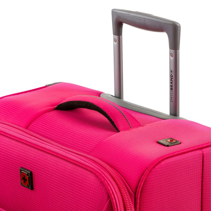 Валіза Swissbrand Silkeborg (M) Fuchsia/Light Grey (SWB_LLSIL941M) 