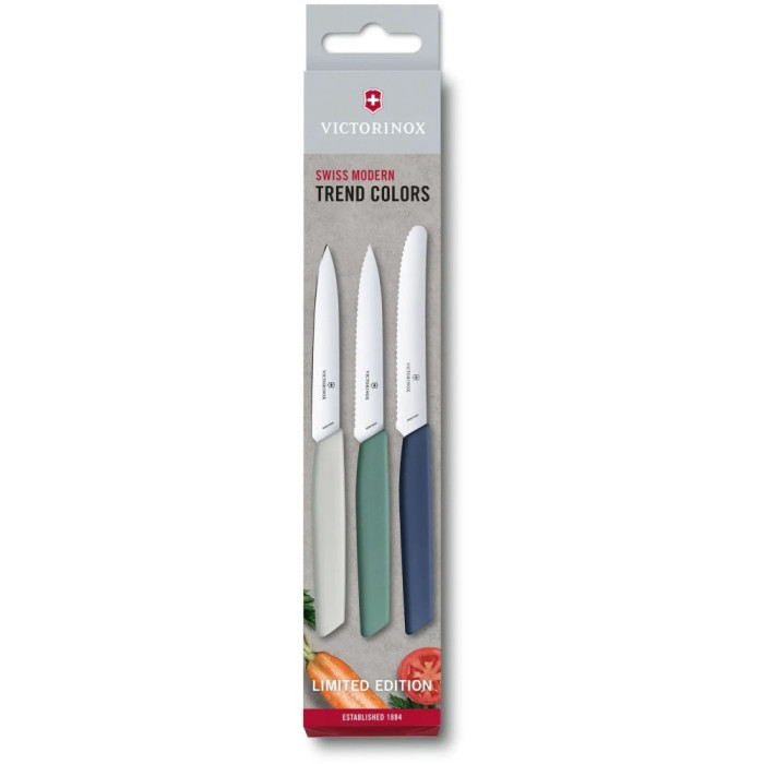 Набір кухонний Swiss Modern Paring Set 3шт c кольор. ручками (3 ножі) Urban (Lim.Ed. 2022) 