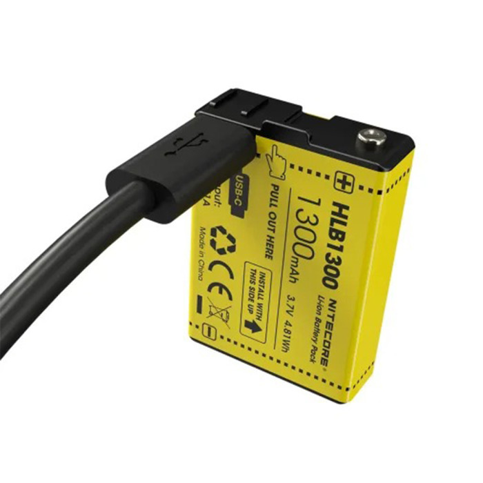 Акумулятор Li-Ion Nitecore HLB1300 3.7V (1300mAh, для ліхтаря nitecore ut27), захищений 