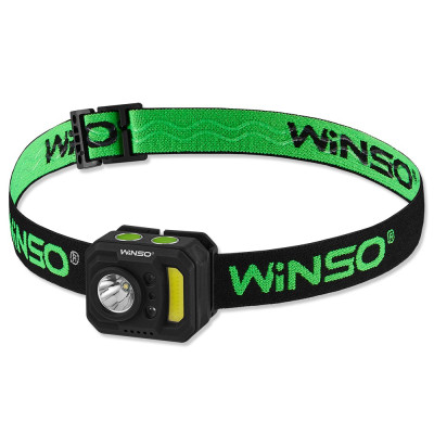 Ліхтар налобний Winso 250Lm, 3W XPE + 3W COB, 850mAh, Sensor White/Red