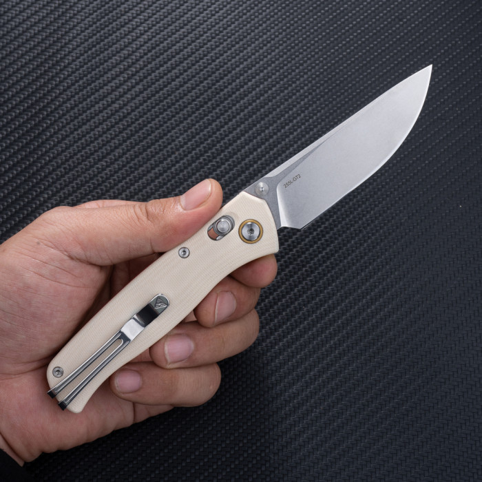 Ніж складаний SRM Medal 255L-GT2, білий 