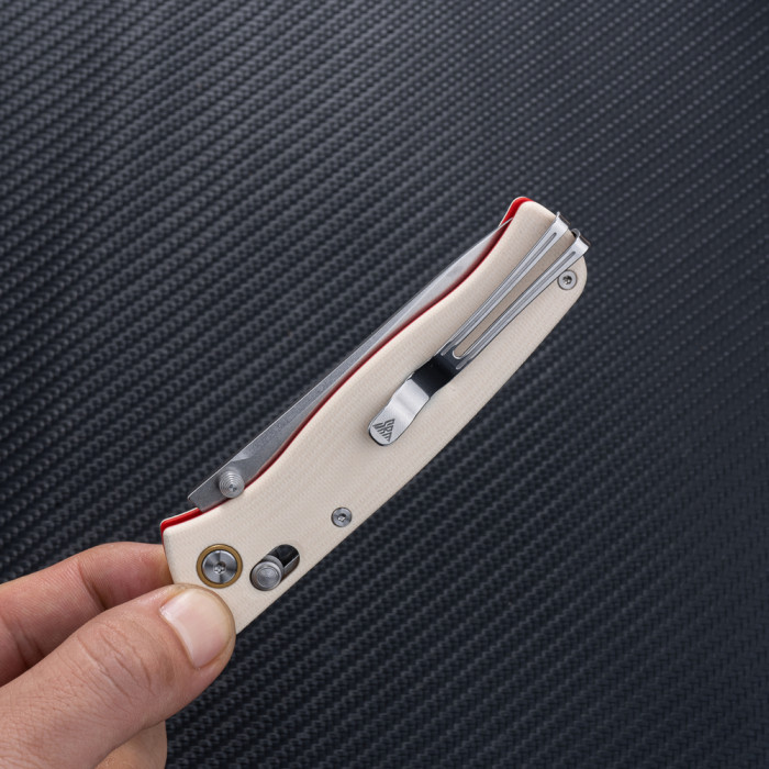 Ніж складаний SRM Medal 255L-GT2, білий 