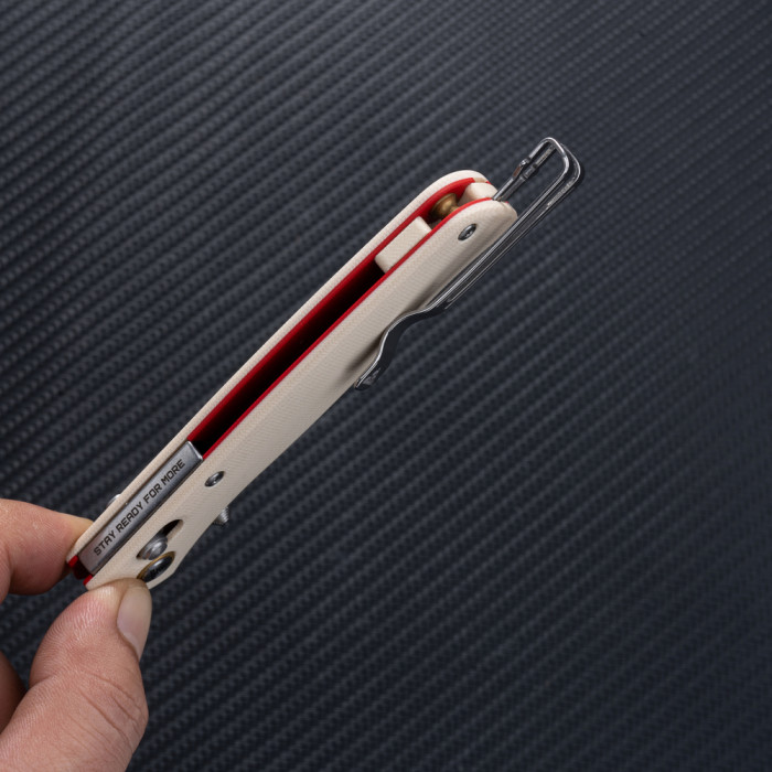 Ніж складаний SRM Medal 255L-GT2, білий 