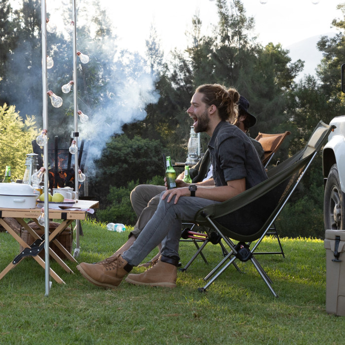 Стілець складаний ультралегкий Naturehike CNK2350JJ018 Stellaluna L02, алюміній, оливковий 