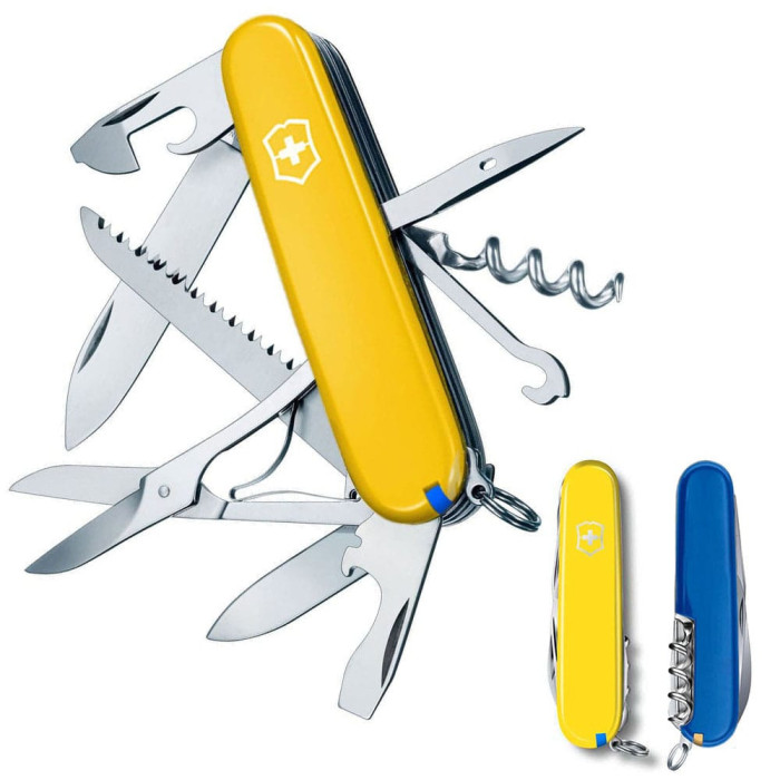 Ніж Victorinox Huntsman Ukraine 91мм/15функ/жовт-син 