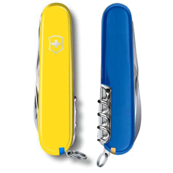 Ніж Victorinox Huntsman Ukraine 91мм/15функ/жовт-син 