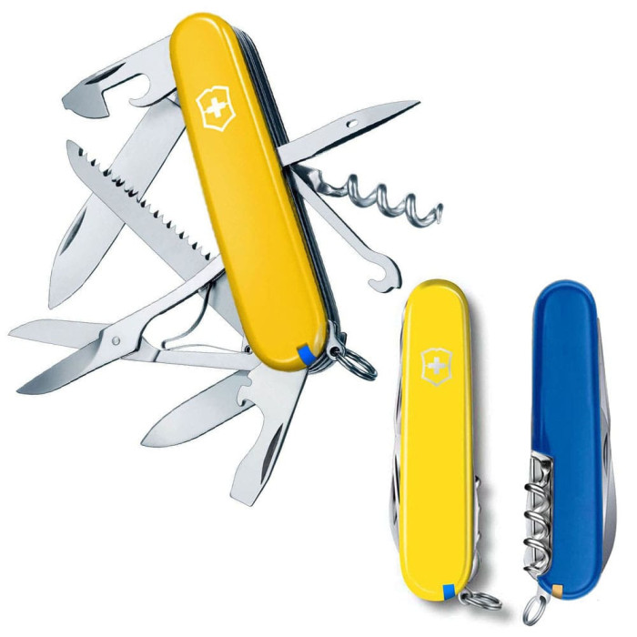 Ніж Victorinox Huntsman Ukraine 91мм/15функ/жовт-син 