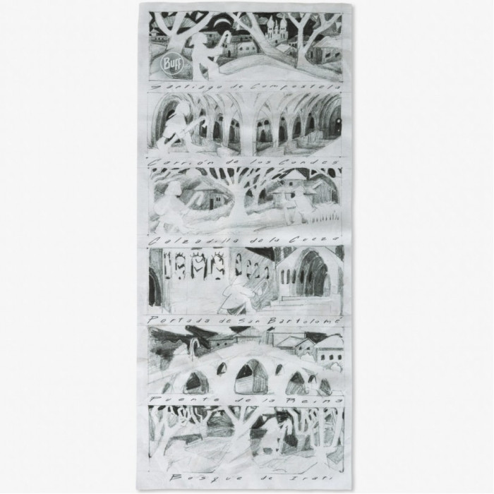 Шарф-труба Buff Coolnet UV, Camino Recuerdos, One Size 