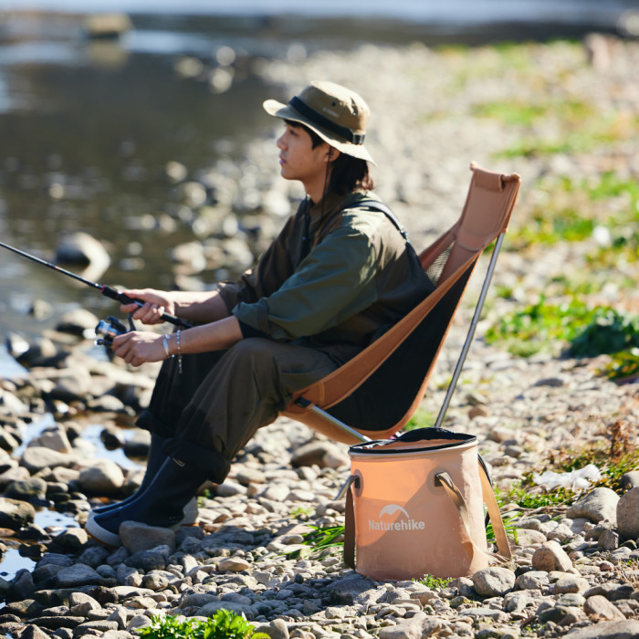 Складане відро для води з ЕВА Naturehike CNK2350CF010, 20 л, бежевий 