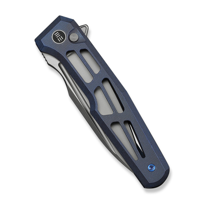 Ніж складаний туристичний Weknife Dressytak (8.6 см) Bohler M390 / Titanium синій