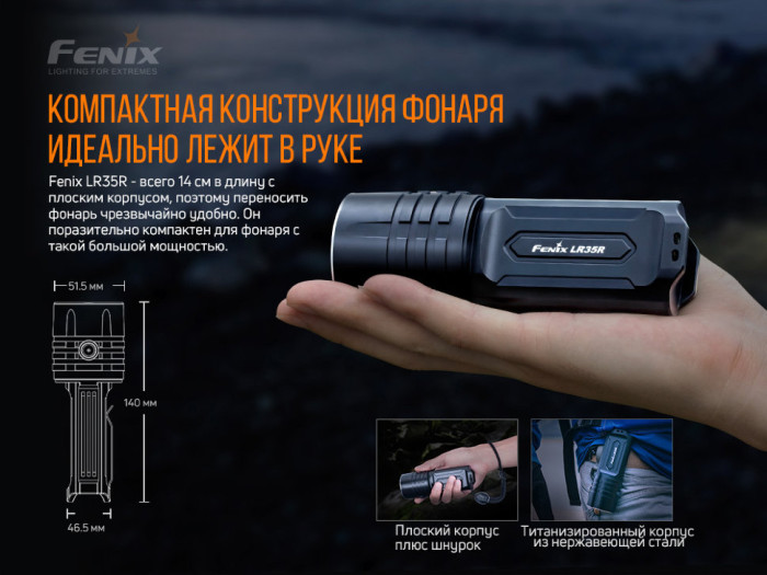 Ліхтар ручний Fenix LR35R (потертості, неповний комплект) 