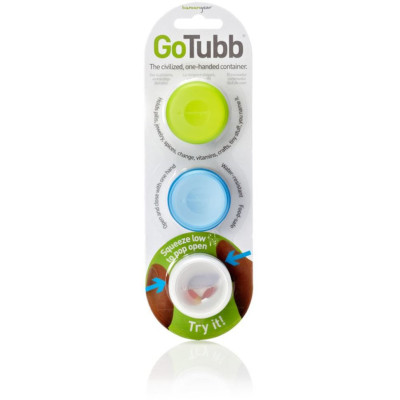 Набір контейнерів Humangear GoTubb 3-Pack Small (прозорий, зелений, синій)