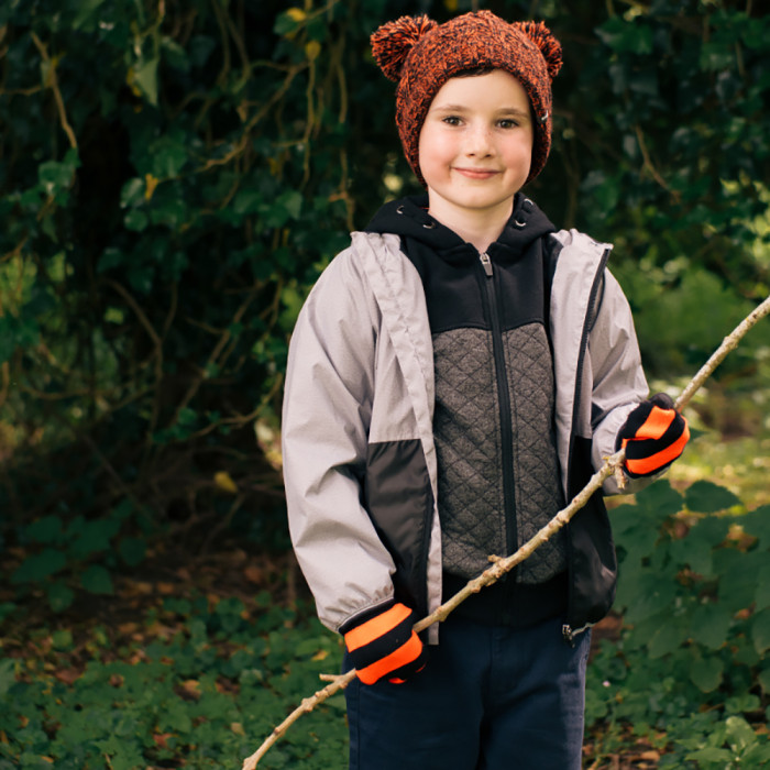 Дитяча водонепроникна шапка DexShell з бубонами DH572, помаранчова 