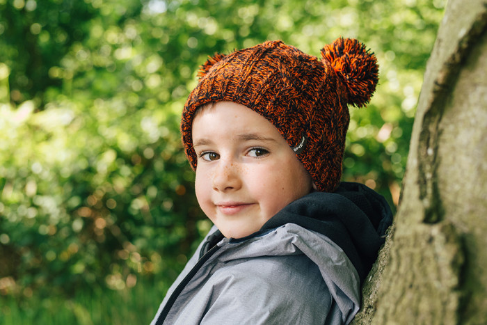 Дитяча водонепроникна шапка DexShell з бубонами DH572, помаранчова 