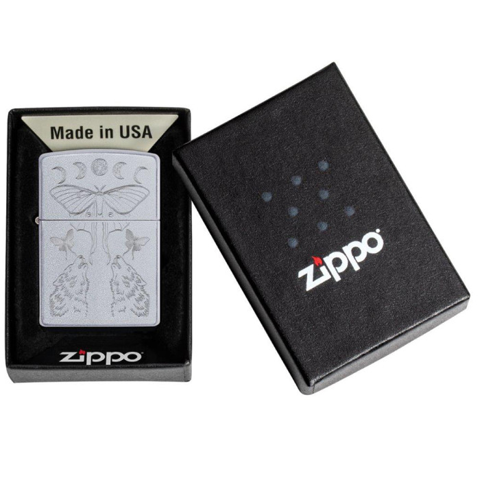 Запальничка Zippo 205 21pfspr Butterfly & Wolf Design (49591) 
