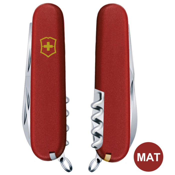 Складаний ніж Victorinox SPARTAN MAT червоний матовий лак з жовт.лого 