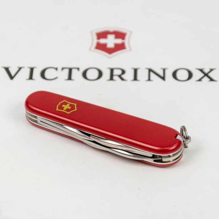 Складаний ніж Victorinox SPARTAN MAT червоний матовий лак з жовт.лого 