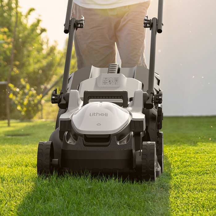 Акумуляторна газонокосарка Litheli, живлення від павербанку (УМБ Litheli Power Bank 20000 mAh, 45 W, 4А, 1 шт в комплекті) 