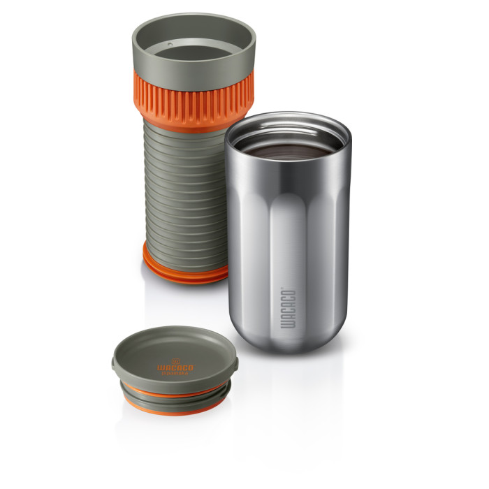 Портативна кавоварка-термокухоль Wacaco Pipamoka, механічна, для меленої кави 