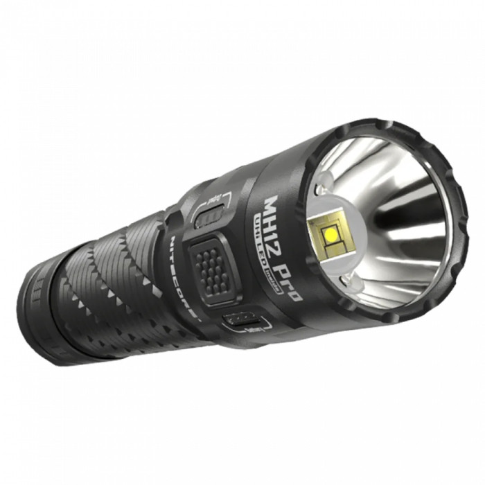 Ліхтар Nitecore MH12 Pro (NiteLab UHi 40 LED, 3300 люмен, 8 режимів, 1х21700, USB Type-C), комплект 