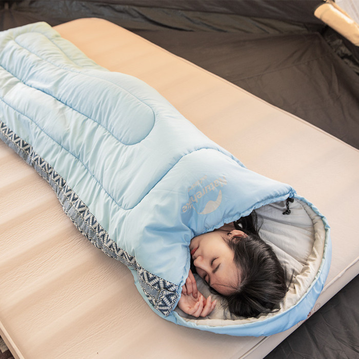 Спальник з капюшоном Naturehike L250 NH21MSD07, (9°C), лівий, блакитний 