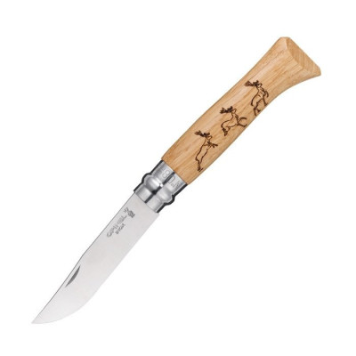 Ніж Opinel №8 VRI Animalia, дуб (олень)