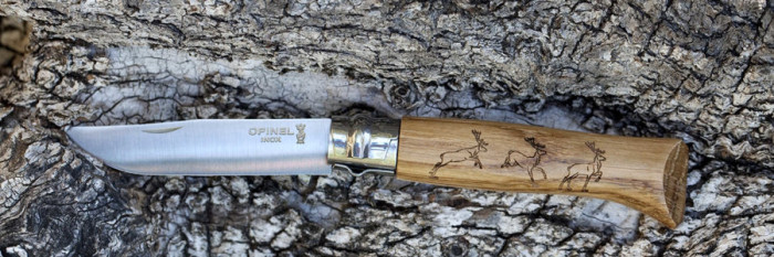Ніж Opinel №8 VRI Animalia, дуб (олень) 
