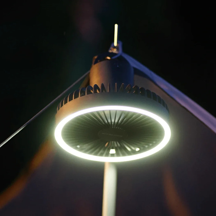 2в1 - Вентилятор безпровідний, Power Bank Nitecore NEF10 (10000mAh, підсвічування), сірий 