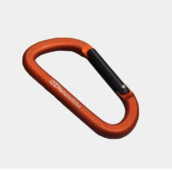 Карабін багатофункціональний Naturehike D-type 80 мм помаранчевий 