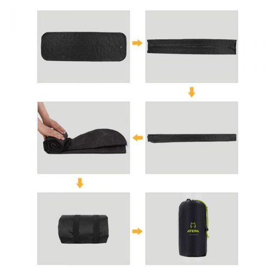 Надувний каремат Atepa COMFORT LIGHT (AM1902) BLACK 