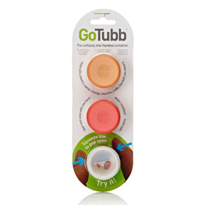 Набір контейнерів Humangear GoTubb 3-Pack Small (прозорий, помаранчевий, червоний)