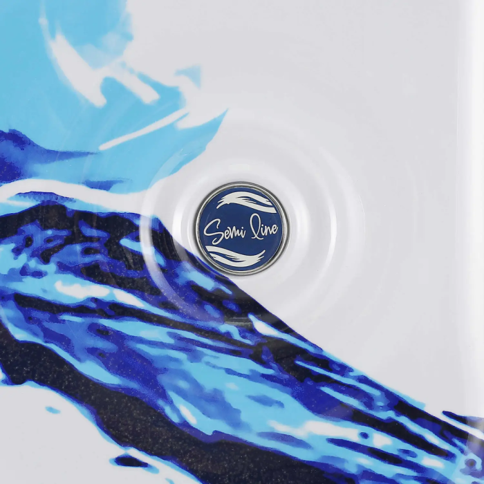 Валіза Semi Line 20" (S) White/Blue Print (T5653-1) 