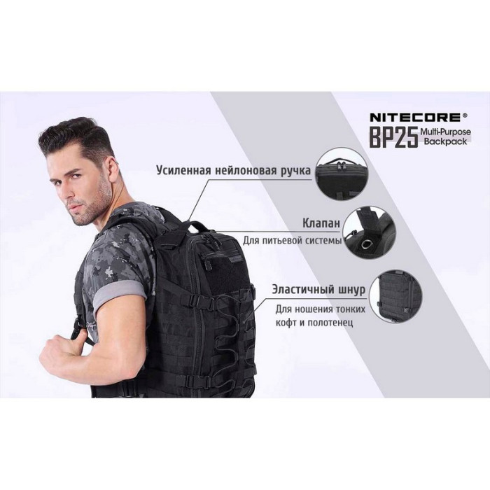 Рюкзак тактичний Nitecore BP25 Cordura 1000D 
