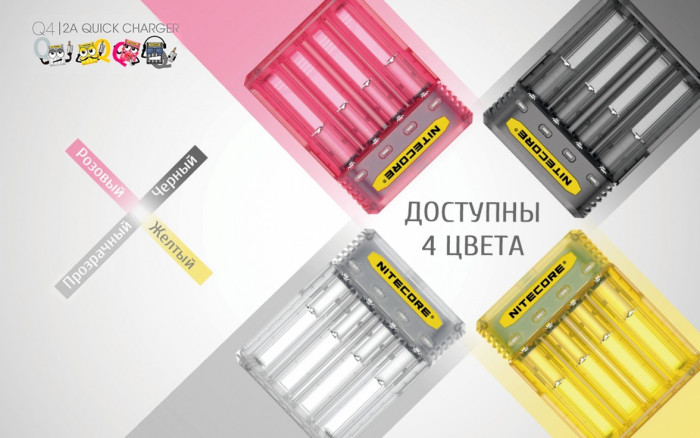 Зарядний пристрій Nitecore Q4 прозоре 