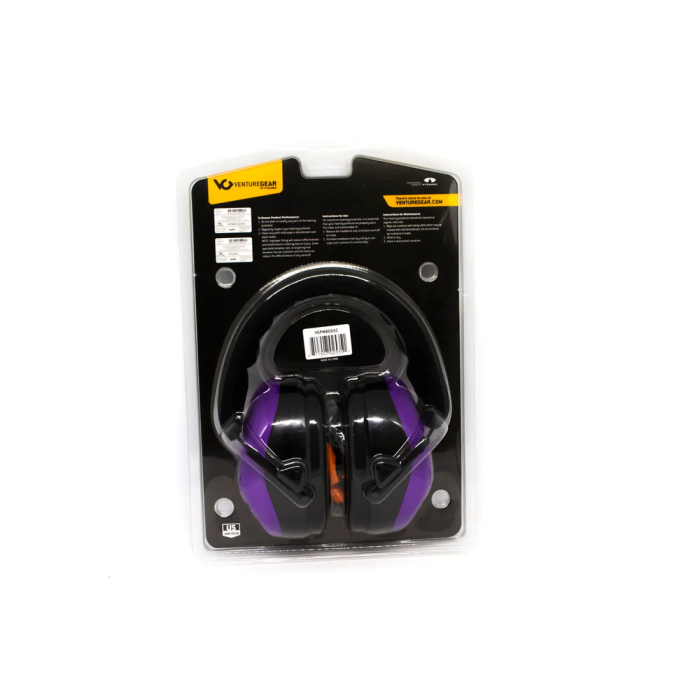 Навушники протишумні захисні Venture Gear VGPM8065C (захист слуху SNR 26 дБ, беруші в комплеті), фіолетові 